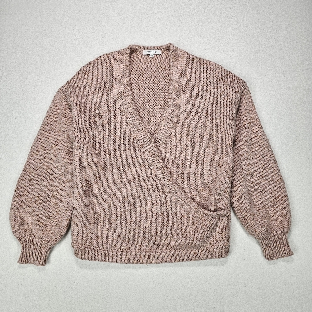 Madewell Beresford Wrap Front Pullover Knit Sweater Size Small - Picture 1 of 8